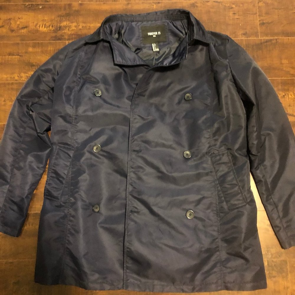 Forever 21 Dark Navy Blue trench coat S